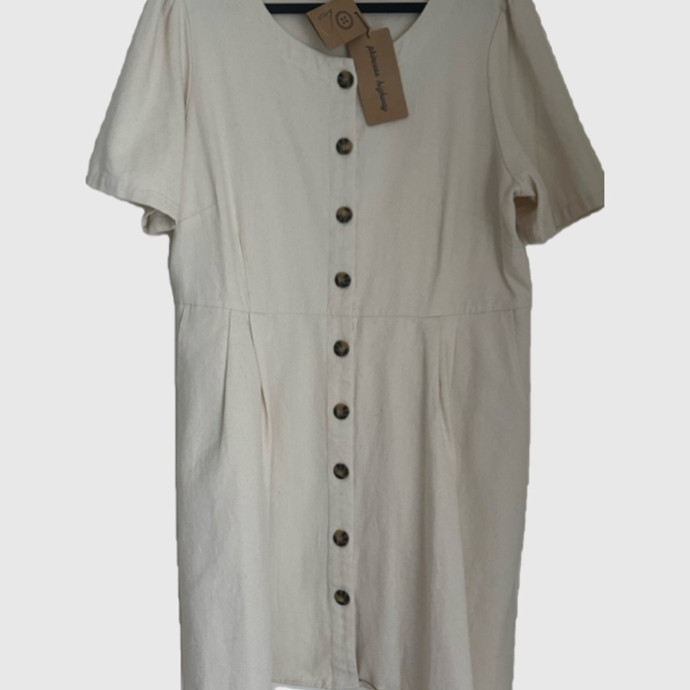 Princess Highway midi Dress in Cream with summer Charm